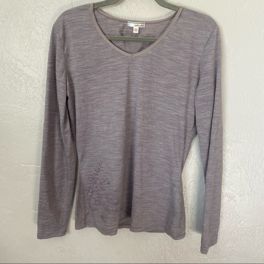 Icebreaker 100% Wool Long-sleeve purple Top